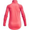 image:imageUnder Armour Girls Tech Graphic Half Zip Hoodie652 Blitz Red   Fuse Teal