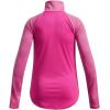 image:imageUnder Armour Girls Tech Graphic Half Zip Hoodie653 Rebel Pink   Metallic Silver