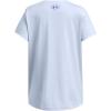 image:imageUnder Armour Girls Tech Print Big Logo Short Sleeve Crew464 Nimbus Blue   Tech Blue