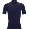image:imageUnder Armour Mens HeatGear Armour Comp Mock Short Sleeve TShirtMidnight Navy 410White