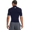 image:imageUnder Armour Mens HeatGear Armour Comp Mock Short Sleeve TShirtMidnight Navy 410White