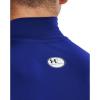 image:imageUnder Armour Mens HeatGear Armour Comp Mock Short Sleeve TShirtRoyal 400White