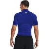image:imageUnder Armour Mens HeatGear Armour Comp Mock Short Sleeve TShirtRoyal 400White