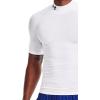 image:imageUnder Armour Mens HeatGear Armour Comp Mock Short Sleeve TShirtWhite 100Black