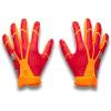 (825) Blaze Orange / Red / Metallic Silver