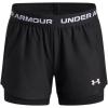 image:imageUnder Armour Girls Tech Play Up 2 in 1 Shorts005 Black  Black  White