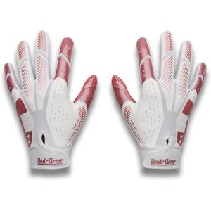 image:imageUnder Armour Blur Football Gloves100 White  White  Metallic Rose Gold