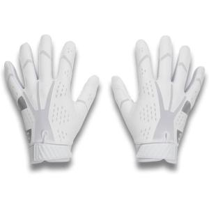 image:imageUnder Armour Blur Football Gloves100 White  White  Metallic Silver