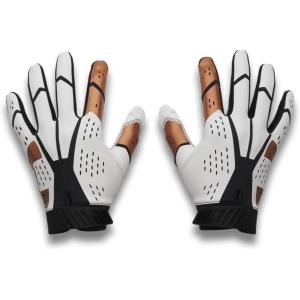 image:imageUnder Armour Blur Football Gloves101 White  White  Metallic Copper Ore