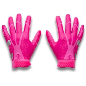 image:imageUnder Armour Blur Football Gloves694 Pink Rave  Virtual Pink  Metallic Silver