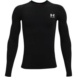 image:imageUnder Armour Boys HeatGear Armour LongSleeve TShirtBlack 001Pitch Gray