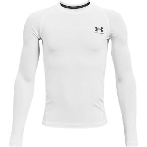 image:imageUnder Armour Boys HeatGear Armour LongSleeve TShirtWhite 100Black