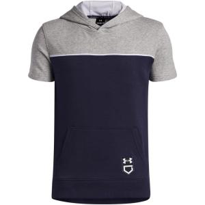 image:imageUnder Armour Boys Utility Short Sleeve Hoodie410 Midnight Navy  Steel  White