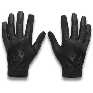 image:imageUnder Armour Boys Youth Clean Up Baseball Gloves001 Black  Black  Metallic Silver