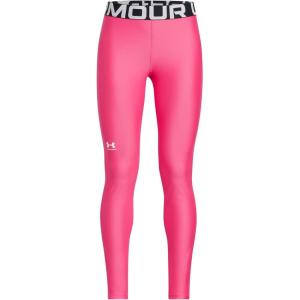 image:imageUnder Armour Girls HeatGear Leggings672 Super Pink   White