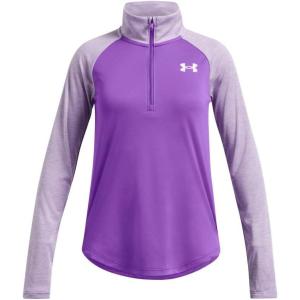 image:imageUnder Armour Girls Tech Graphic Half Zip Hoodie525 Lavish   White