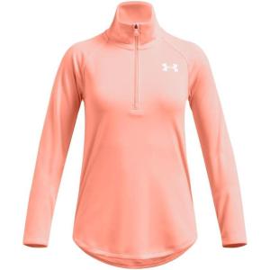 image:imageUnder Armour Girls Tech Graphic Half Zip Hoodie897 Flare Orange   White