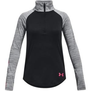 image:imageUnder Armour Girls Tech Graphic Half Zip HoodieBlack 001Cerise