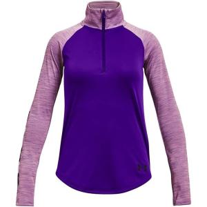 image:imageUnder Armour Girls Tech Graphic Half Zip HoodiePurple Zest 754Black