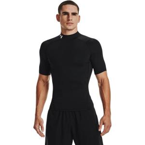 image:imageUnder Armour Mens HeatGear Armour Comp Mock Short Sleeve TShirtBlack 001White