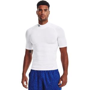 image:imageUnder Armour Mens HeatGear Armour Comp Mock Short Sleeve TShirtWhite 100Black