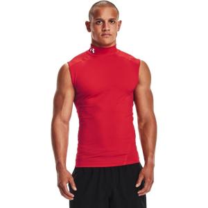 image:imageUnder Armour Mens HeatGear Armour Compression Mock SleevelessRed 600White