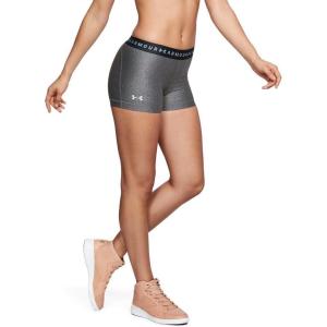 image:imageUnder Armour Womens HeatGear Armour Shorty ShortsCharcoal Light Heather Anthracite Metallic Silve