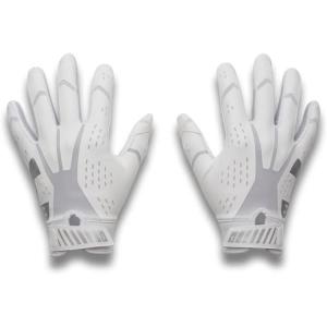 image:imageUnder Armour Youth Blur Football Gloves100 White  White  Metallic Silver