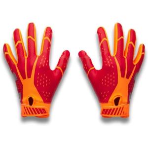 image:imageUnder Armour Youth Blur Football Gloves825 Blaze Orange  Red  Metallic Silver