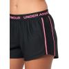 image:imageUA Tech Play Up Womens 3 Loose Fit Shorts003 Black   Super Pink