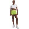 image:imageUA Tech Play Up Womens 3 Loose Fit Shorts326 Green Vibe   White