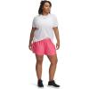 image:imageUA Tech Play Up Womens 3 Loose Fit Shorts672 Super Pink   White