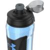 image:imageUnder Armour 28oz Playmaker Squeeze Insulated 2  Sports Water Jug Leak Resistant for Baseball Football amp More Black Steel CamoCarolina Blue