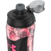 image:imageUnder Armour 28oz Playmaker Squeeze Insulated 2  Sports Water Jug Leak Resistant for Baseball Football amp More Black Steel CamoPink Poppy