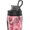image:imageUnder Armour 28oz Playmaker Squeeze Insulated 2  Sports Water Jug Leak Resistant for Baseball Football amp More Black Steel CamoPink Poppy