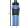 image:imageUnder Armour 28oz Playmaker Squeeze Insulated 2  Sports Water Jug Leak Resistant for Baseball Football amp More Black Steel CamoRoyal Dash