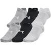 image:imageUnder Armour Unisex Adult Essential No Show Socks 6Pairs002 Black  White  Halo Gray