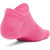 image:imageUnder Armour Unisex Adult Essential No Show Socks 6Pairs672 Super Pink  White  White