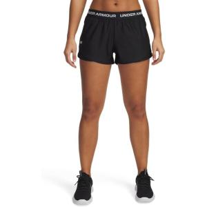 image:imageUA Tech Play Up Womens 3 Loose Fit Shorts001 Black   White