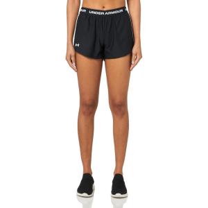 image:imageUA Tech Play Up Womens 3 Loose Fit Shorts002 Black   White