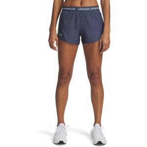 image:imageUA Tech Play Up Womens 3 Loose Fit Shorts044 Downpour Gray   Harbor Blue