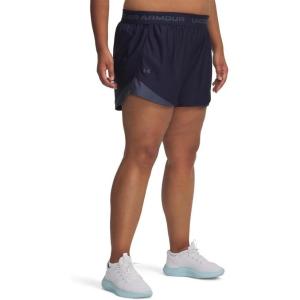 image:imageUA Tech Play Up Womens 3 Loose Fit Shorts410 Midnight Navy   Downpour Gray
