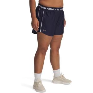 image:imageUA Tech Play Up Womens 3 Loose Fit Shorts410 Midnight Navy   White
