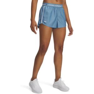 image:imageUA Tech Play Up Womens 3 Loose Fit Shorts418 Blue Smoke   White