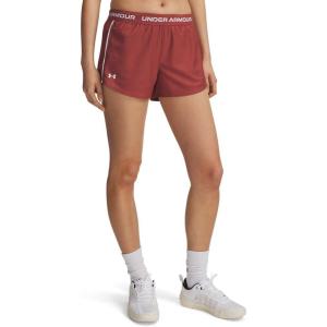 image:imageUA Tech Play Up Womens 3 Loose Fit Shorts688 Cinna Red   White