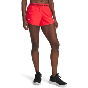 image:imageUA Tech Play Up Womens 3 Loose Fit Shorts713 Racer Red   Black