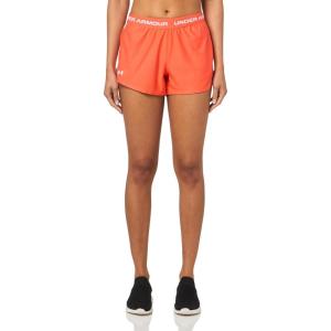 image:imageUA Tech Play Up Womens 3 Loose Fit ShortsFireWhite