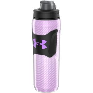 image:imageUnder Armour 28oz Playmaker Squeeze Insulated 2  Sports Water Jug Leak Resistant for Baseball Football amp More Black Steel CamoLight Purple