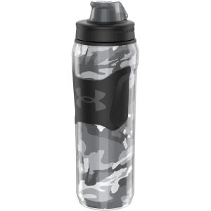 image:imageUnder Armour 28oz Playmaker Squeeze Insulated 2  Sports Water Jug Leak Resistant for Baseball Football amp More Black Steel CamoSteel Camo