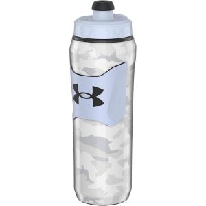image:imageUnder Armour 28oz Playmaker Squeeze Insulated 2  Sports Water Jug Leak Resistant for Baseball Football amp More Black Steel CamoWhite Woodland